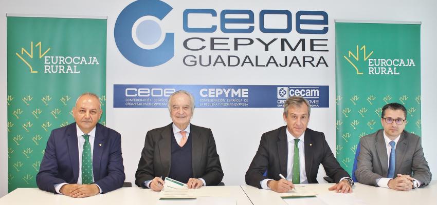 Eurocaja Rural reafirma su apoyo a CEOE-CEPYME Guadalajara renovando su hist�rico convenio financiero