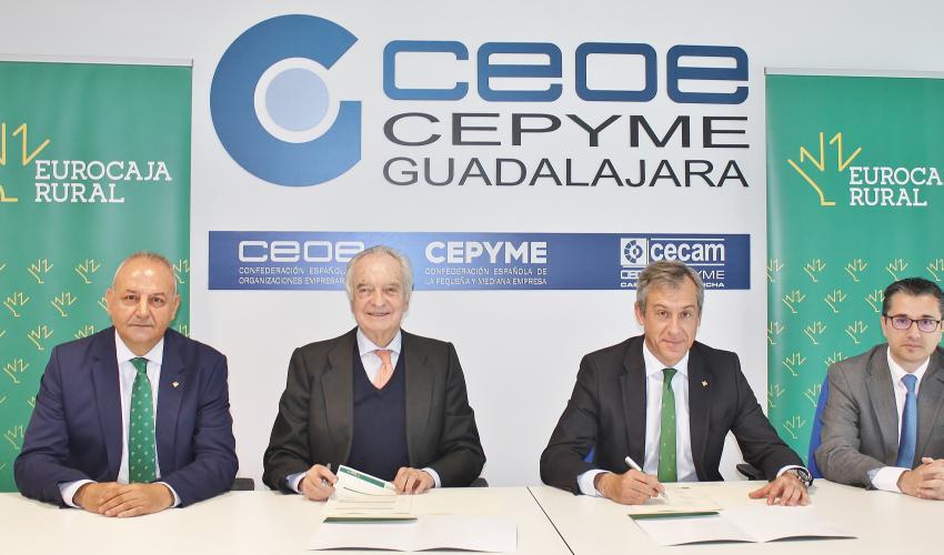 Eurocaja Rural reafirma su apoyo a CEOE-CEPYME Guadalajara renovando su hist�rico convenio financiero
