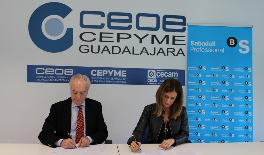 CEOE-CEPYME Guadalajara y Banco Sabadell renuevan su convenio de colaboraci�n