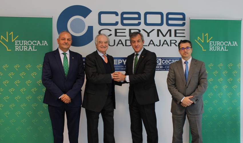 Eurocaja Rural y CEOE-CEPYME Guadalajara renuevan su apuesta por el desarrollo y crecimiento empresarial