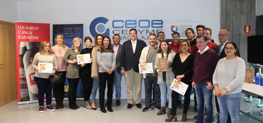 Entregados los premios del concurso de la ruta de la tapa de oto�o 2019 de la Federaci�n provincial de Turismo y Hosteler�a de Guadalajara