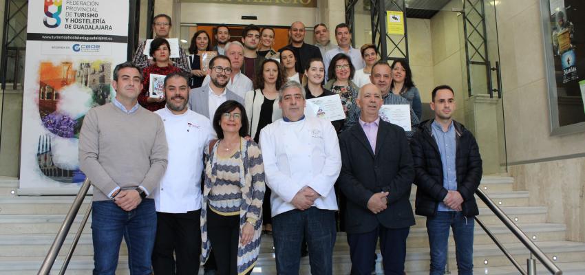 Entregados los premios del concurso de la ruta de la tapa de primavera 2019 de la Federaci�n provincial de Turismo y Hosteler�a de Guadalajara