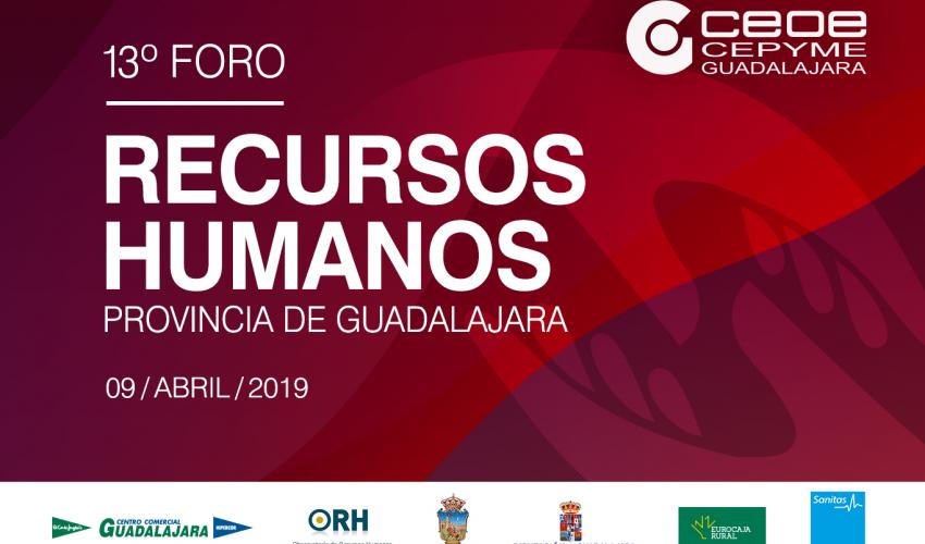 El 13� Foro de Recursos Humanos de la provincia de Guadalajara tendr� lugar el 9 de abril 