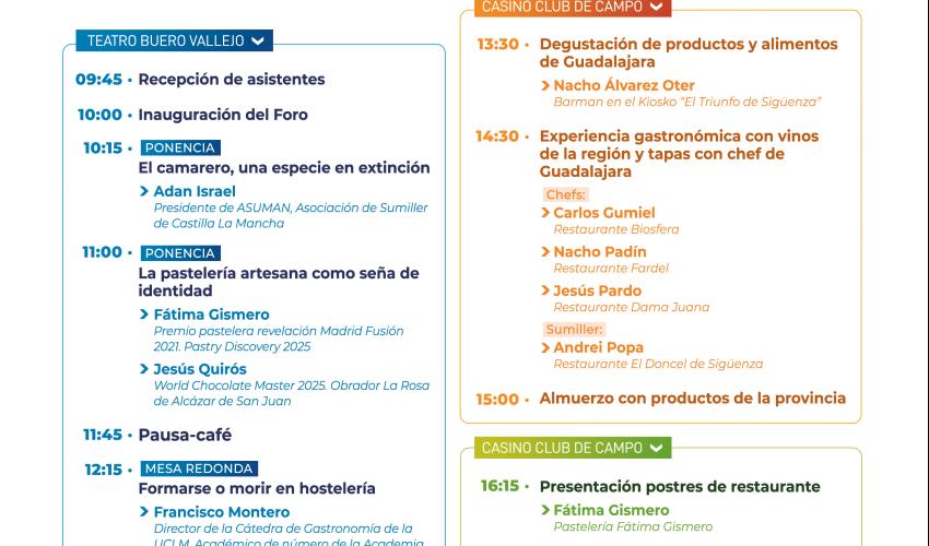 Invitaci�n-Programa IV Foro de Hosteler�a Guadalajara - Fed. Turismo y Hosteler�a CEOE