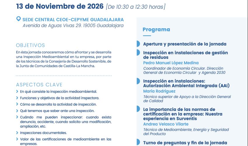 Jornada: C�mo afrontar una inspecci�n medioambiental en tu empresa
