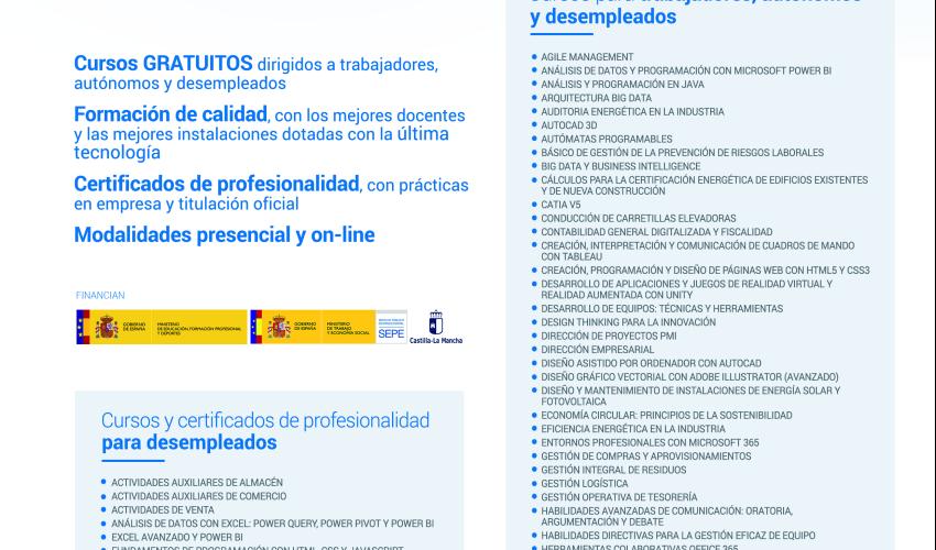 CEOE-CEPYME Guadalajara lanza su formaci�n para el �ltimo trimestre del a�o con una veintena de nuevos cursos gratuitos